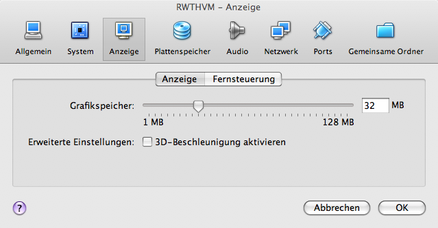 Einstellungen ändern